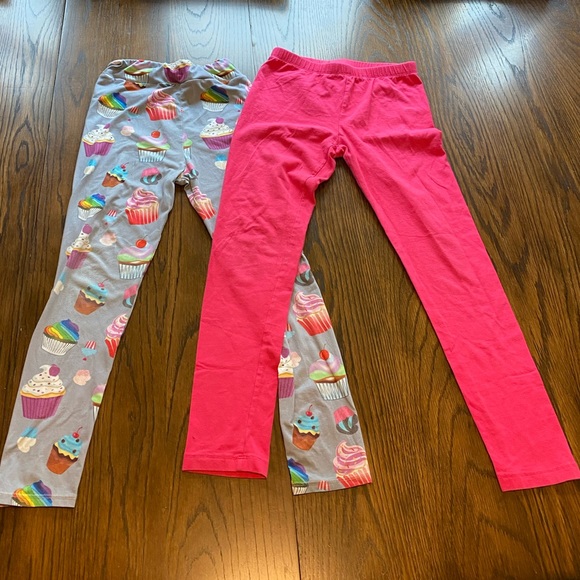 Other - 3/$15 Two large leggings-cupcake and pink